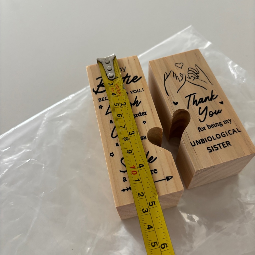Wooden Candle Holders with Gray Candles New! - Picture 4 of 5
